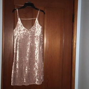 Light Pink velvety flowy dress